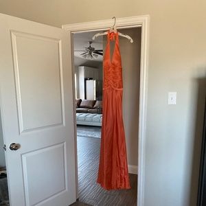 Orange prom dress